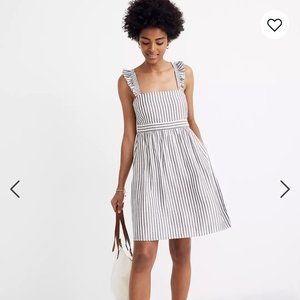 NWT Madewell Striped Ruffle-Strap Empire Dress